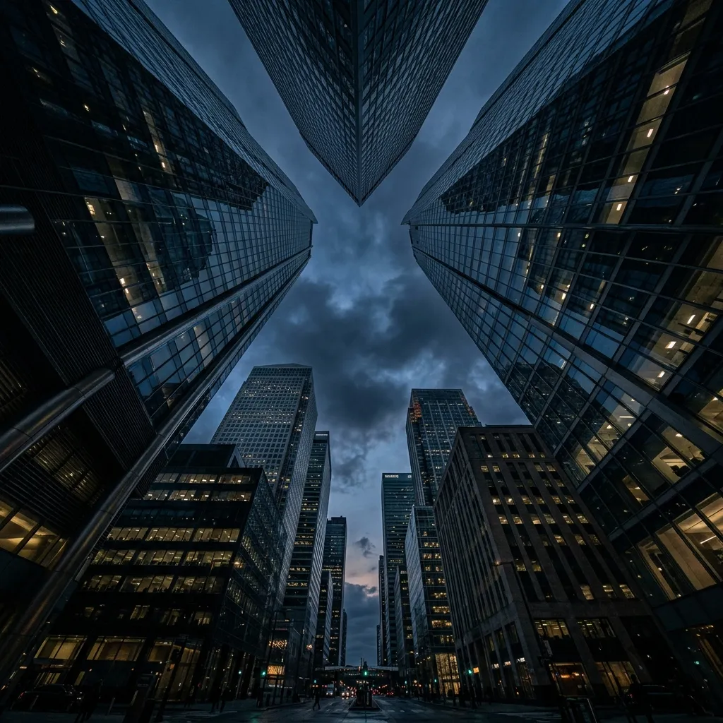 Modern skyscrapers